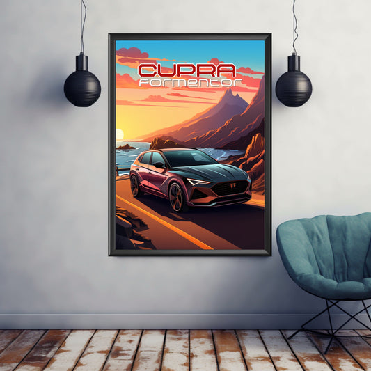 Cupra Formentor Poster, Cupra Formentor Print, 2020s Car, Electric Vehicle Print, Car Print, Car Poster, Car Art, Electric Car Print