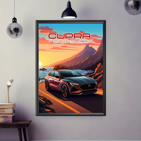 Cupra Formentor Poster, Cupra Formentor Print, 2020s Car, Electric Vehicle Print, Car Print, Car Poster, Car Art, Electric Car Print