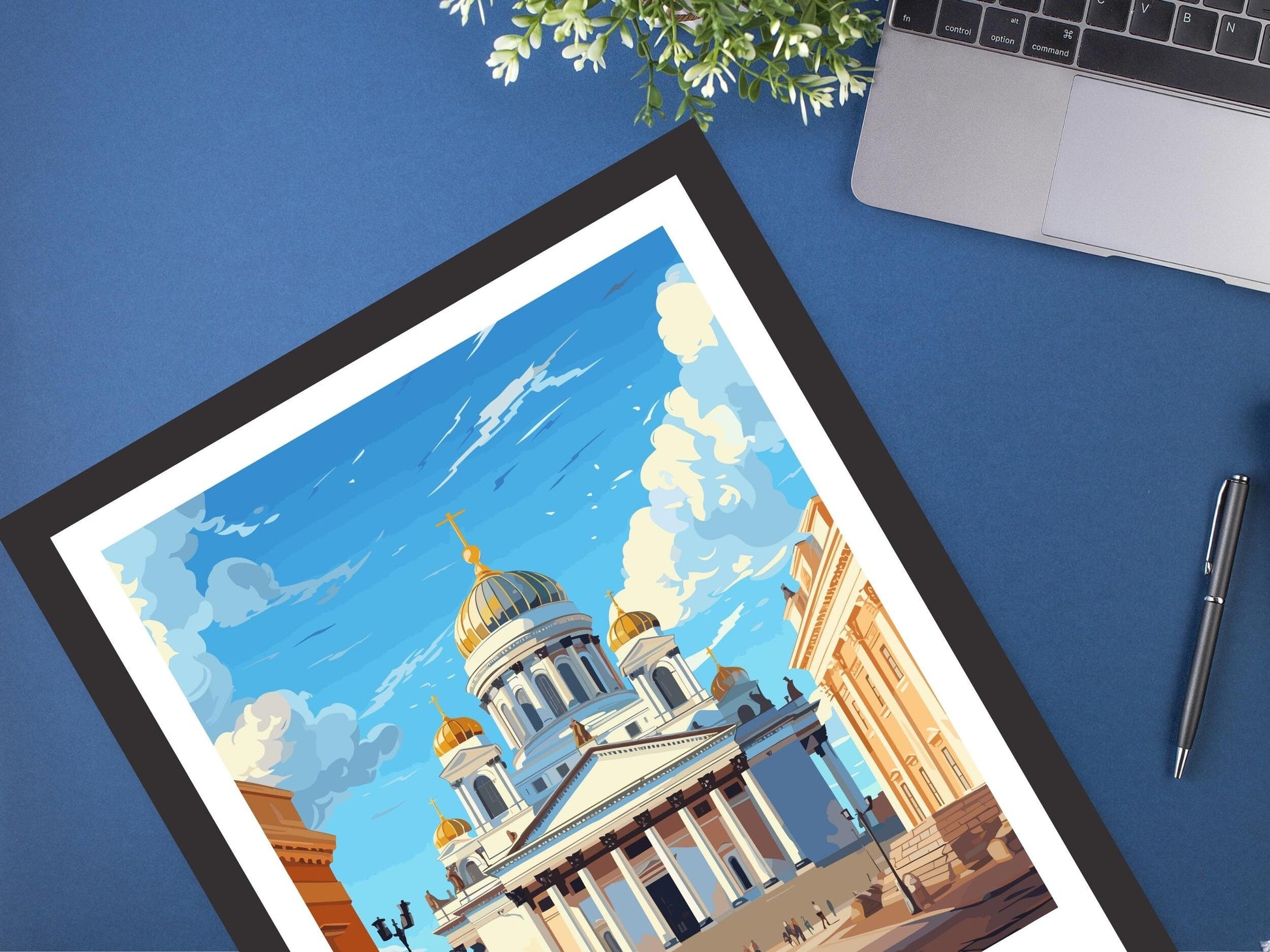 Helsinki Print | Helsinki Poster | Helsinki Art | Helsinki Travel Poster | Helsinki Illustration | Finland Print | Helsinki Cathedral ID 563