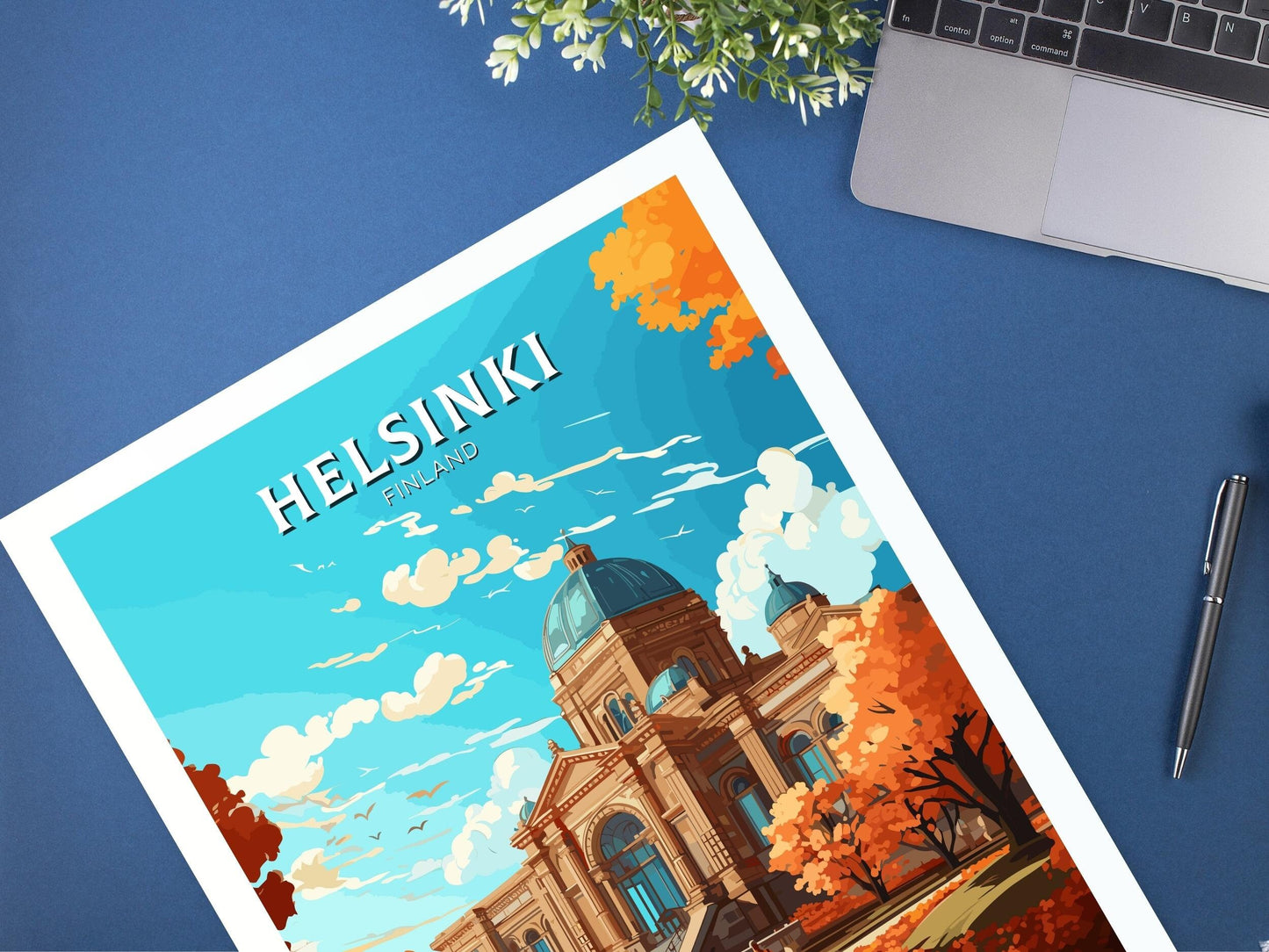 Helsinki Poster | Helsinki Print | Helsinki Art | Helsinki Travel Print | Helsinki Illustration | Finland Print | Ateneum Art Museum ID 564