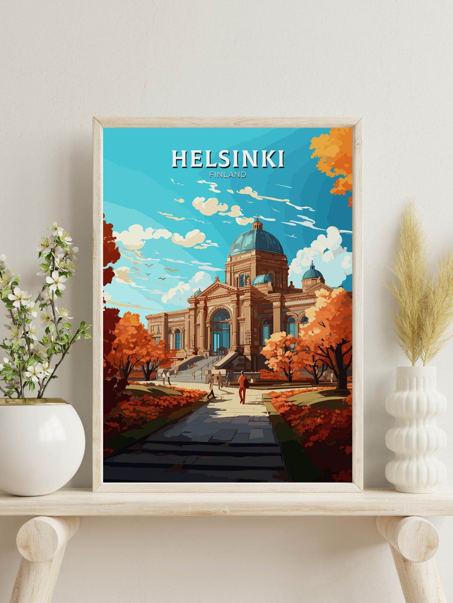 Helsinki Poster | Helsinki Print | Helsinki Art | Helsinki Travel Print | Helsinki Illustration | Finland Print | Ateneum Art Museum ID 564