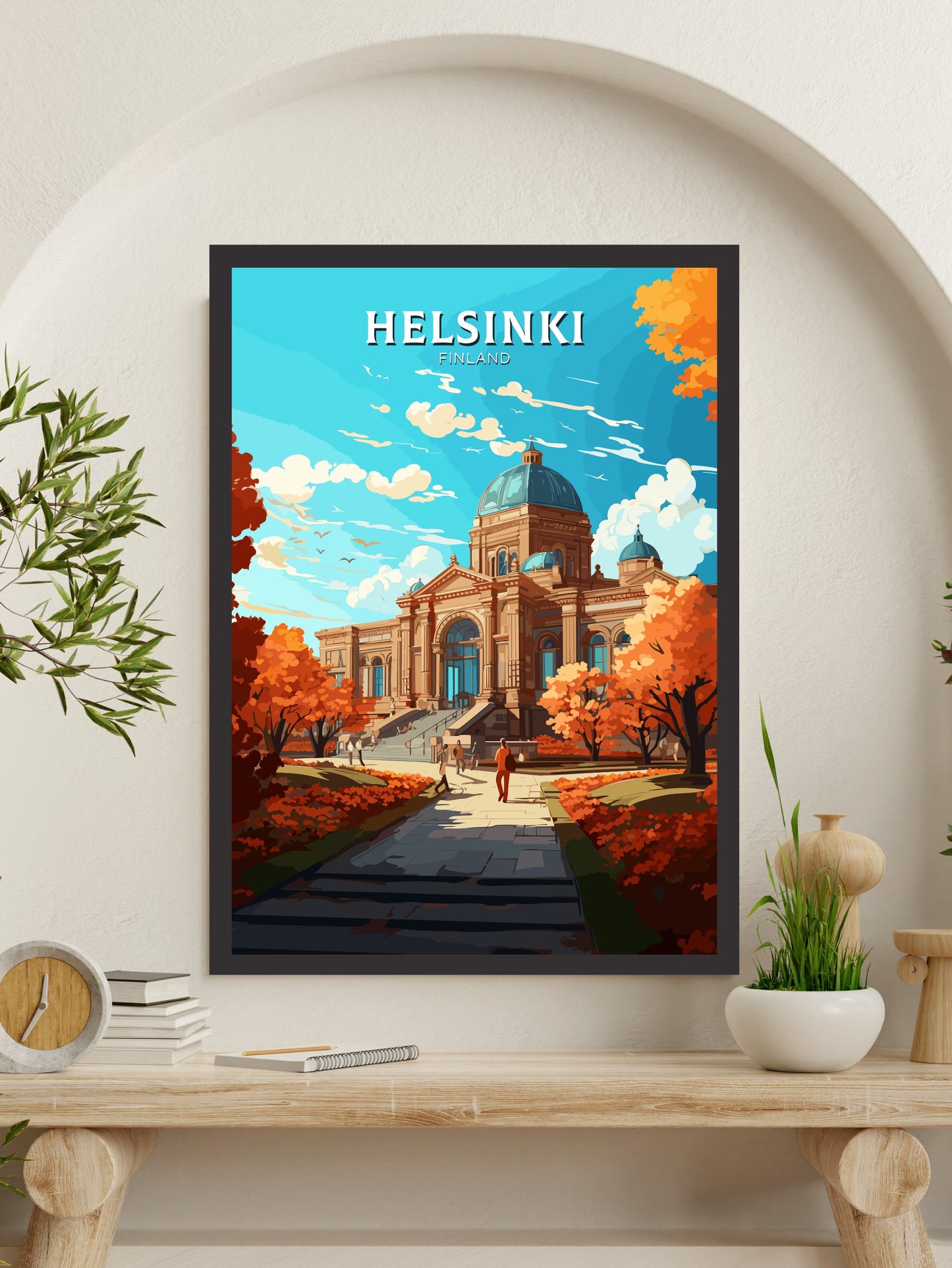 Helsinki Poster | Helsinki Print | Helsinki Art | Helsinki Travel Print | Helsinki Illustration | Finland Print | Ateneum Art Museum ID 564