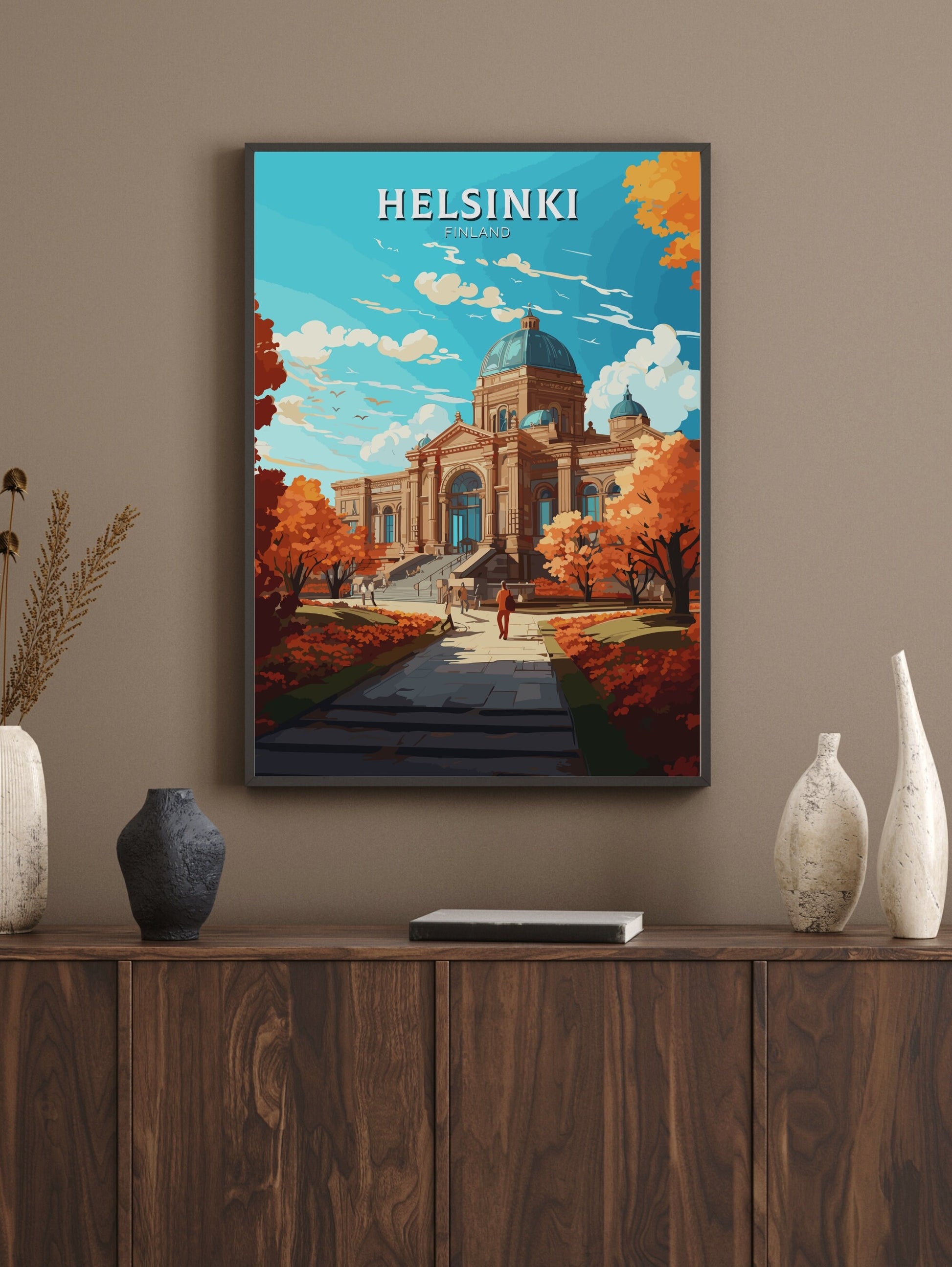 Helsinki Poster | Helsinki Print | Helsinki Art | Helsinki Travel Print | Helsinki Illustration | Finland Print | Ateneum Art Museum ID 564