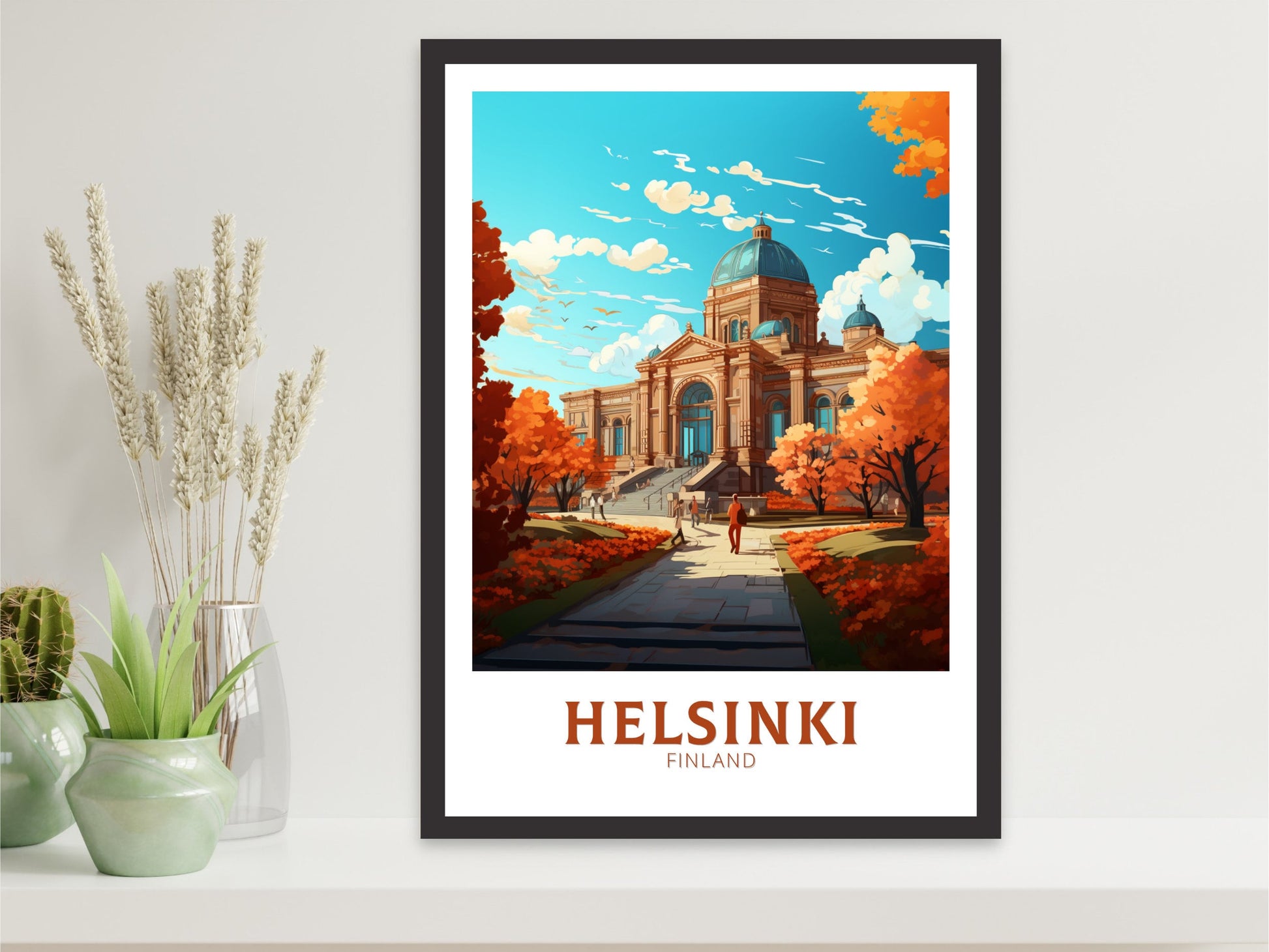 Helsinki Travel Print | Helsinki Poster | Helsinki Print | Helsinki Art | Helsinki Illustration | Finland Print | Ateneum Art Museum ID 565