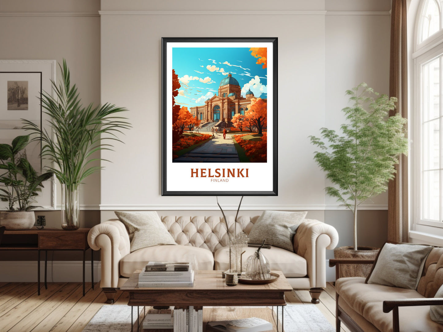 Helsinki Travel Print | Helsinki Poster | Helsinki Print | Helsinki Art | Helsinki Illustration | Finland Print | Ateneum Art Museum ID 565