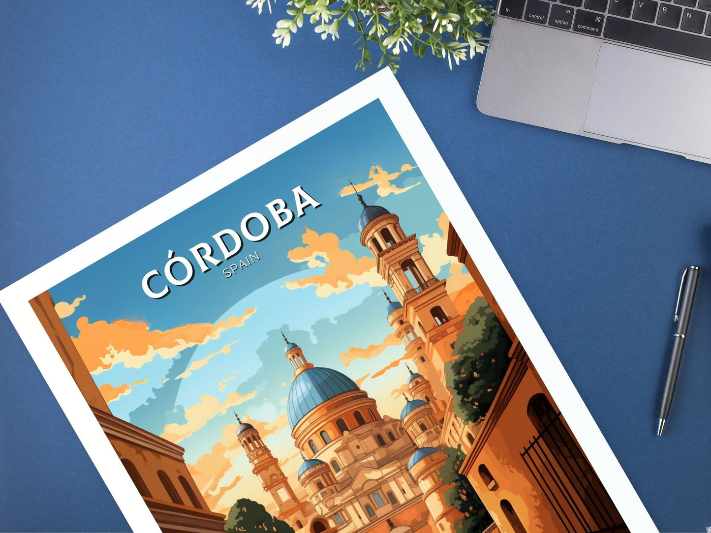 Cordoba Print | Cordoba Travel Poster | Cordoba Illustration | Cordoba Wall Art | Spain Print | Cordoba Spain Painting | ID 603