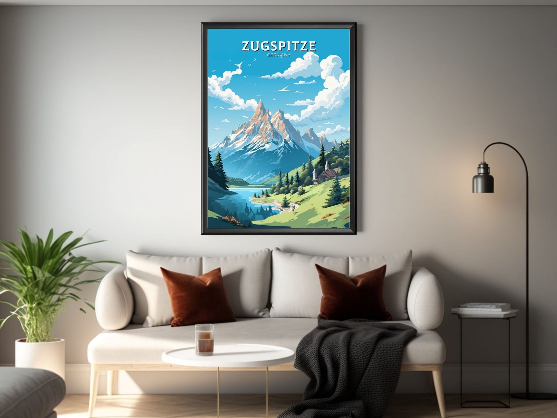 Zugspitze Poster | Zugspitze Illustration | Zugspitze Wall Art | Zugspitze Print | Germany Poster Design | Zugspitze Poster | ID 609