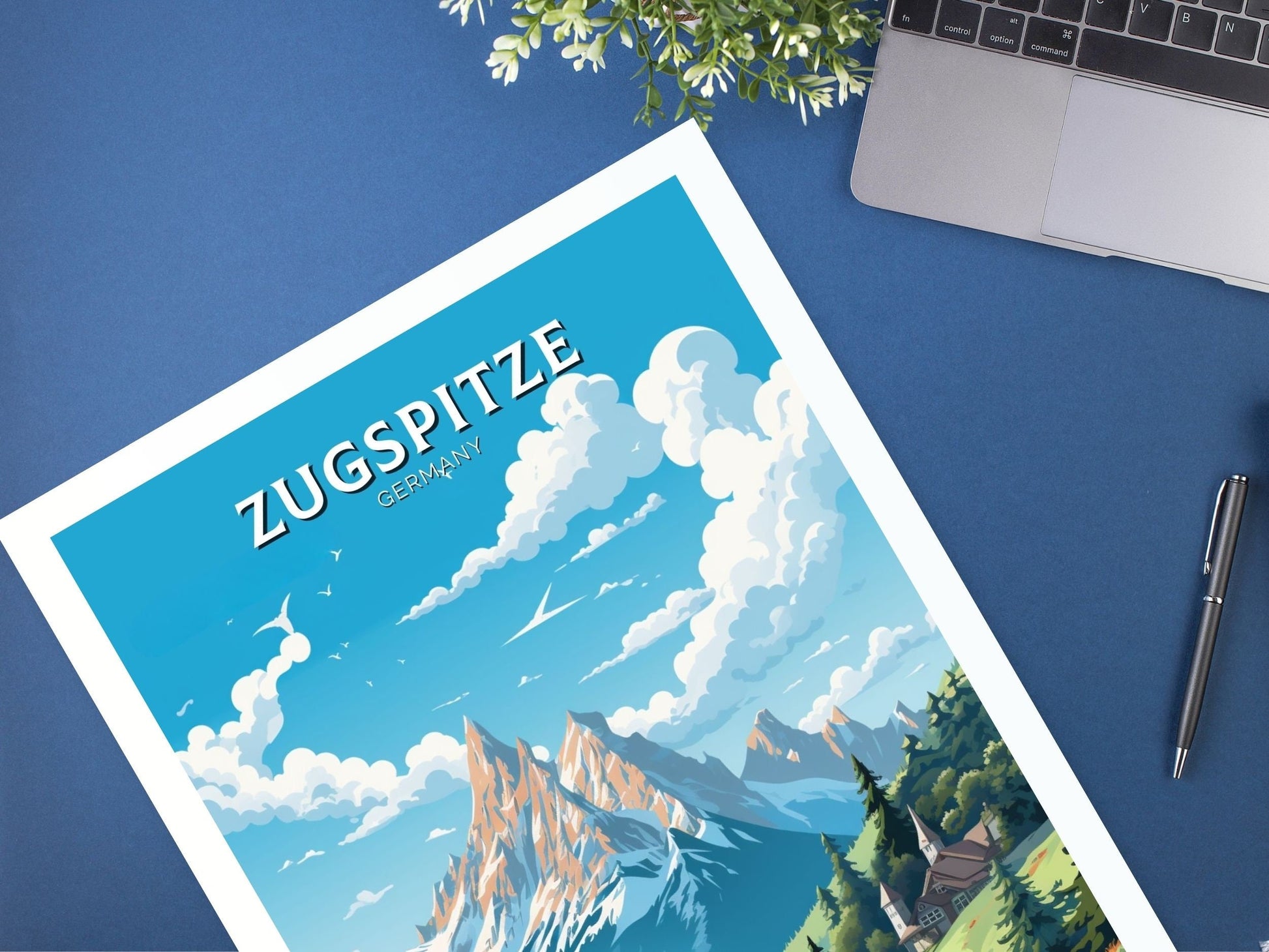 Zugspitze Poster | Zugspitze Illustration | Zugspitze Wall Art | Zugspitze Print | Germany Poster Design | Zugspitze Poster | ID 609