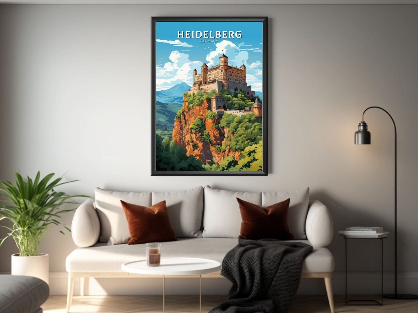 Heidelberg Poster | Heidelberg Illustration | Heidelberg Wall Art | Heidelberg Print | Germany Poster Design | Heidelberg Poster | ID 607