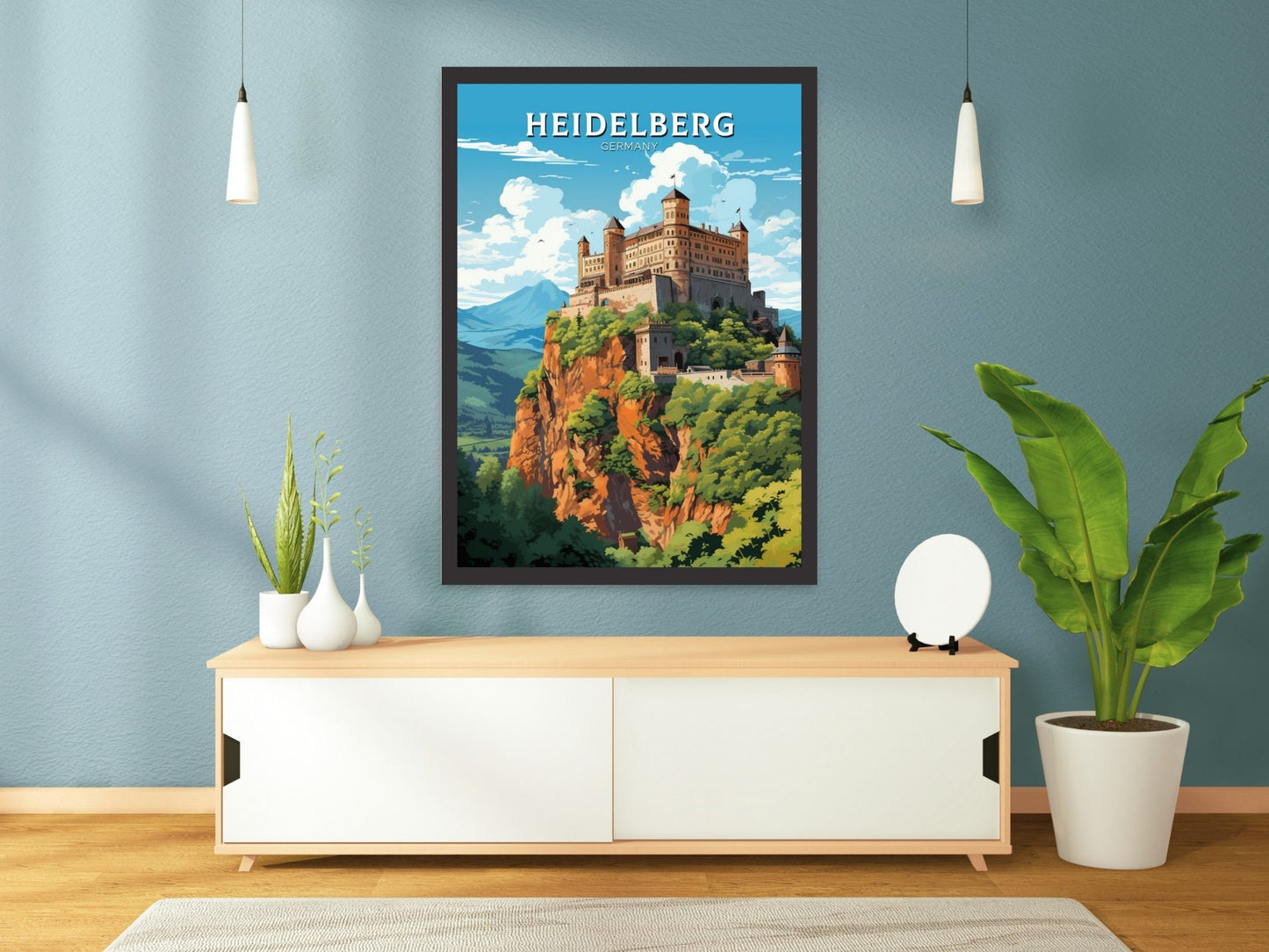 Heidelberg Poster | Heidelberg Illustration | Heidelberg Wall Art | Heidelberg Print | Germany Poster Design | Heidelberg Poster | ID 607