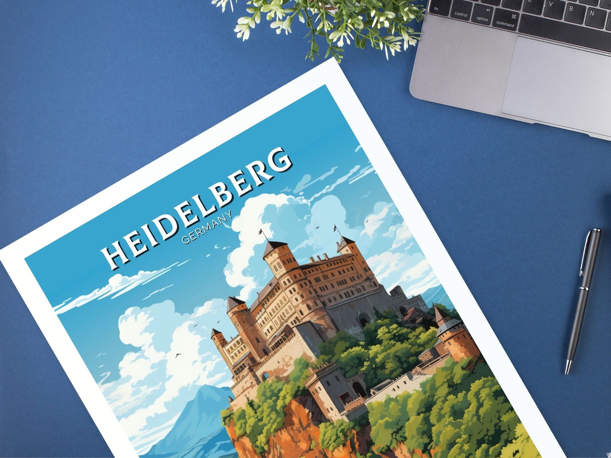 Heidelberg Poster | Heidelberg Illustration | Heidelberg Wall Art | Heidelberg Print | Germany Poster Design | Heidelberg Poster | ID 607