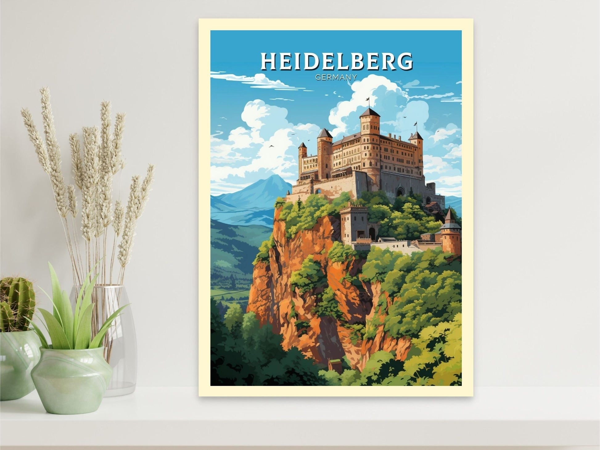 Heidelberg Poster | Heidelberg Illustration | Heidelberg Wall Art | Heidelberg Print | Germany Poster Design | Heidelberg Poster | ID 607