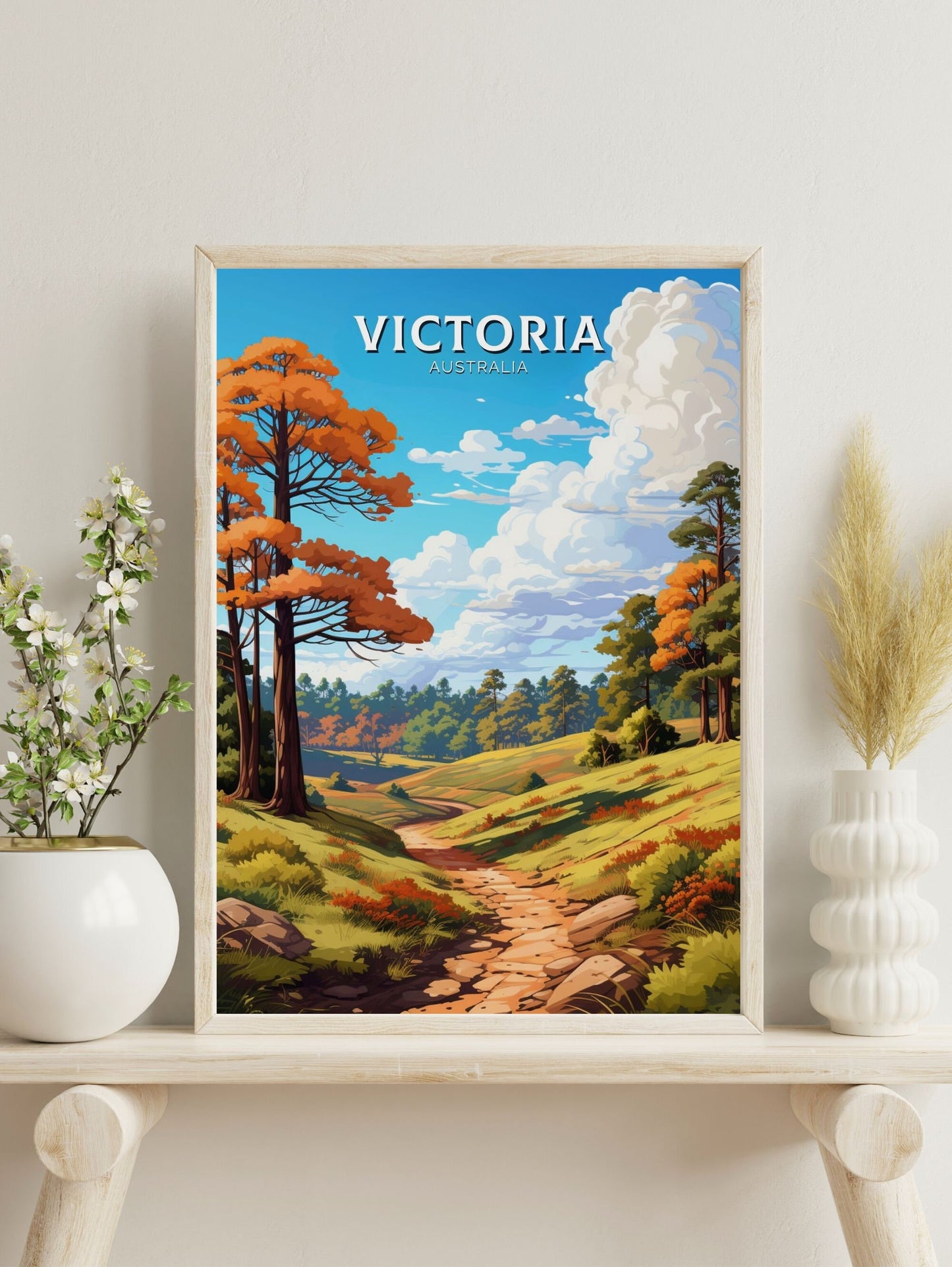 Victoria Australia Print | Victoria Poster | Victoria Illustration | Victoria Poster | Victoria Australia Wall Art | Victoria Print ID 610