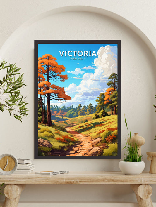 Victoria Australia Print | Victoria Poster | Victoria Illustration | Victoria Poster | Victoria Australia Wall Art | Victoria Print ID 610