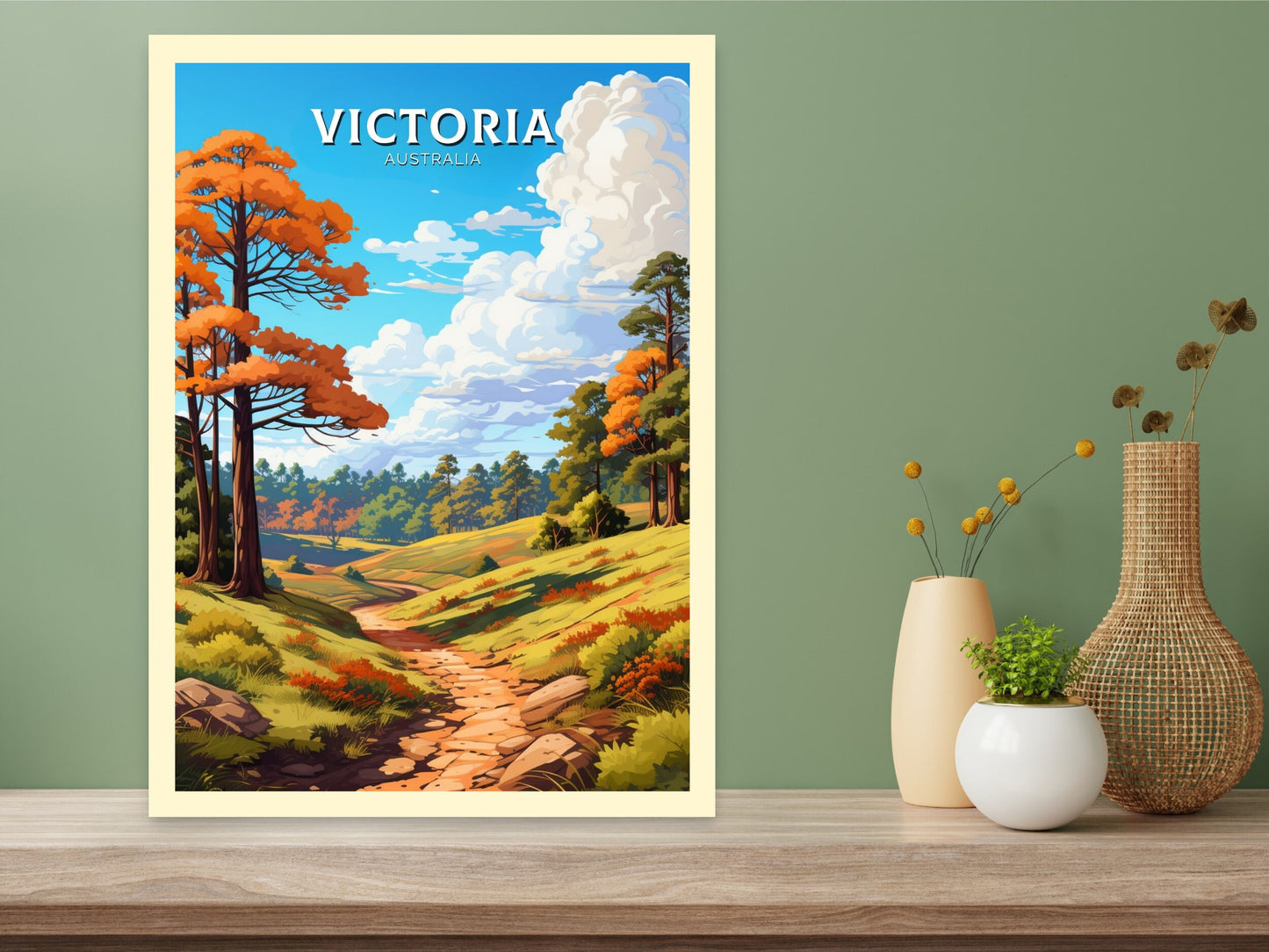 Victoria Australia Print | Victoria Poster | Victoria Illustration | Victoria Poster | Victoria Australia Wall Art | Victoria Print ID 610