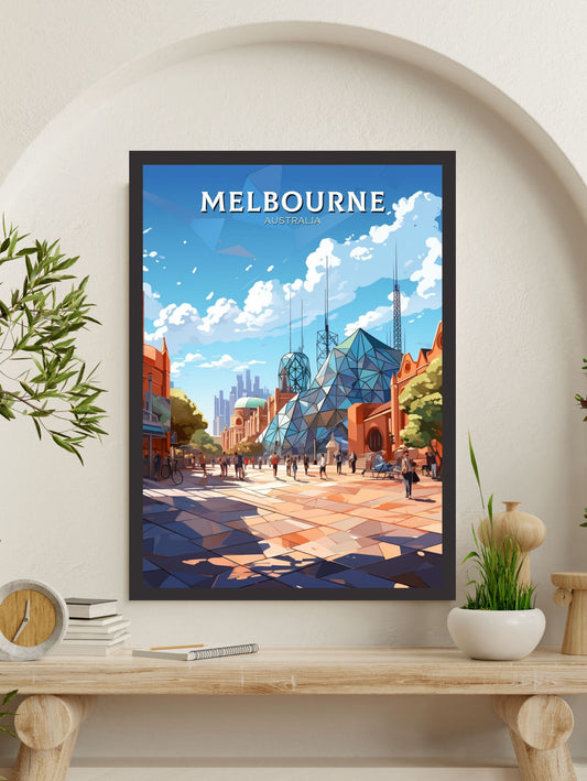 Melbourne Print | Melbourne Illustration | Melbourne Station | Australia Print | Australia Wall Art | Australia Poster | ID 611