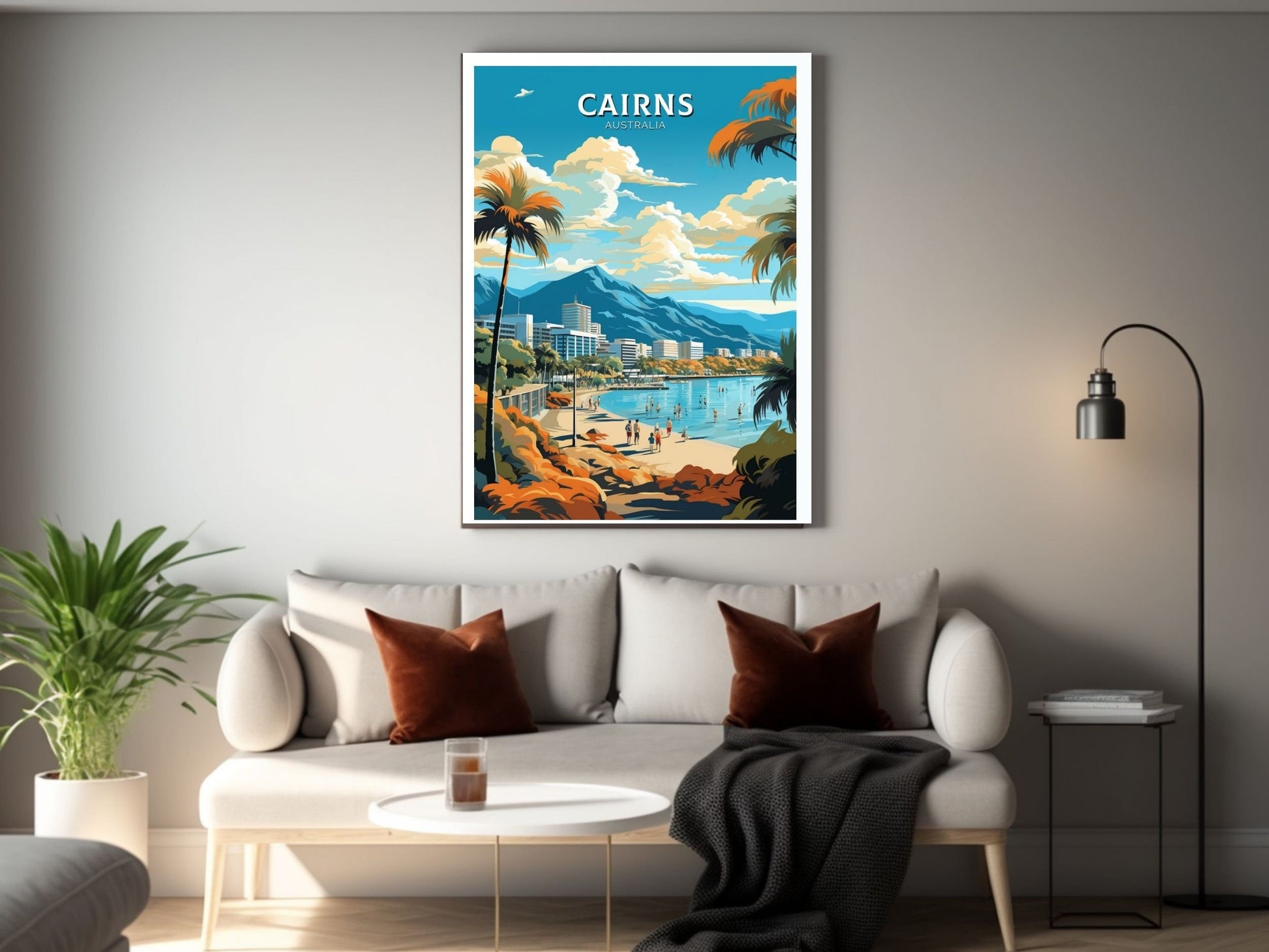 Cairns Travel Poster | Cairns Travel Print | Cairns Illustration | Australia Print | Australia Poster | Queensland Poster | ID 613