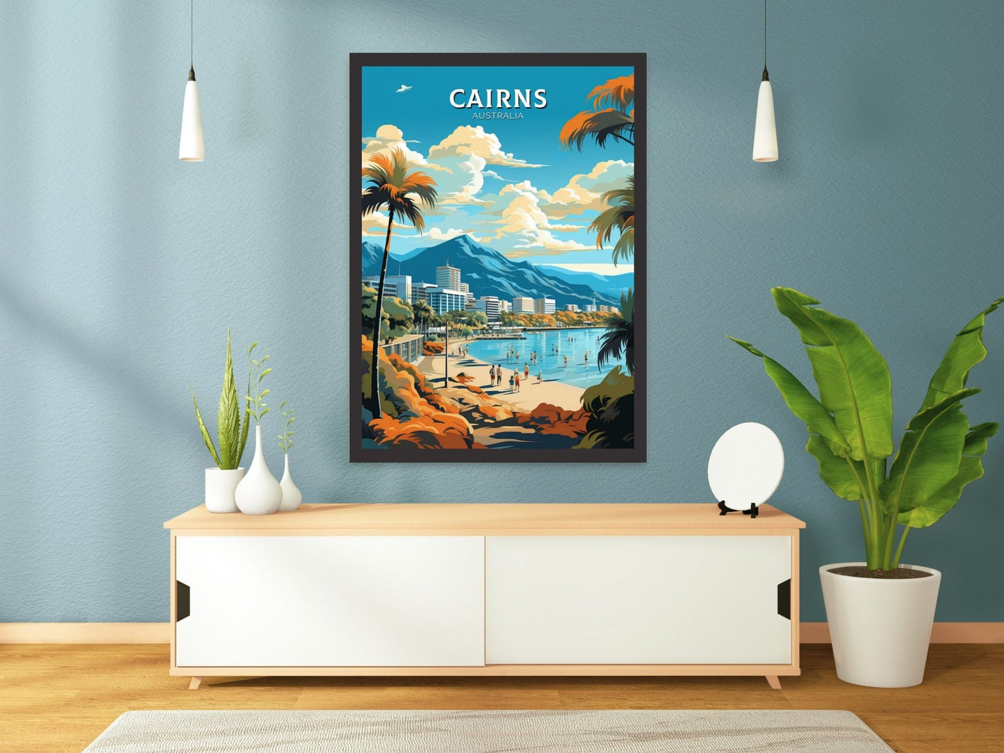 Cairns Travel Poster | Cairns Travel Print | Cairns Illustration | Australia Print | Australia Poster | Queensland Poster | ID 613