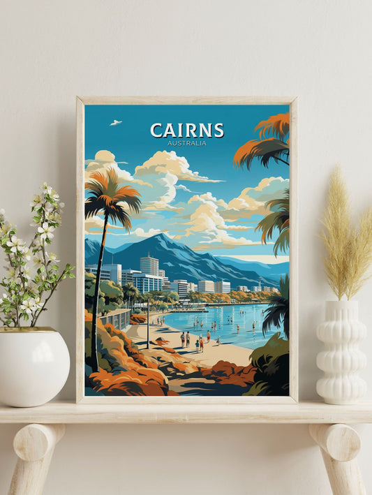 Cairns Travel Poster | Cairns Travel Print | Cairns Illustration | Australia Print | Australia Poster | Queensland Poster | ID 613