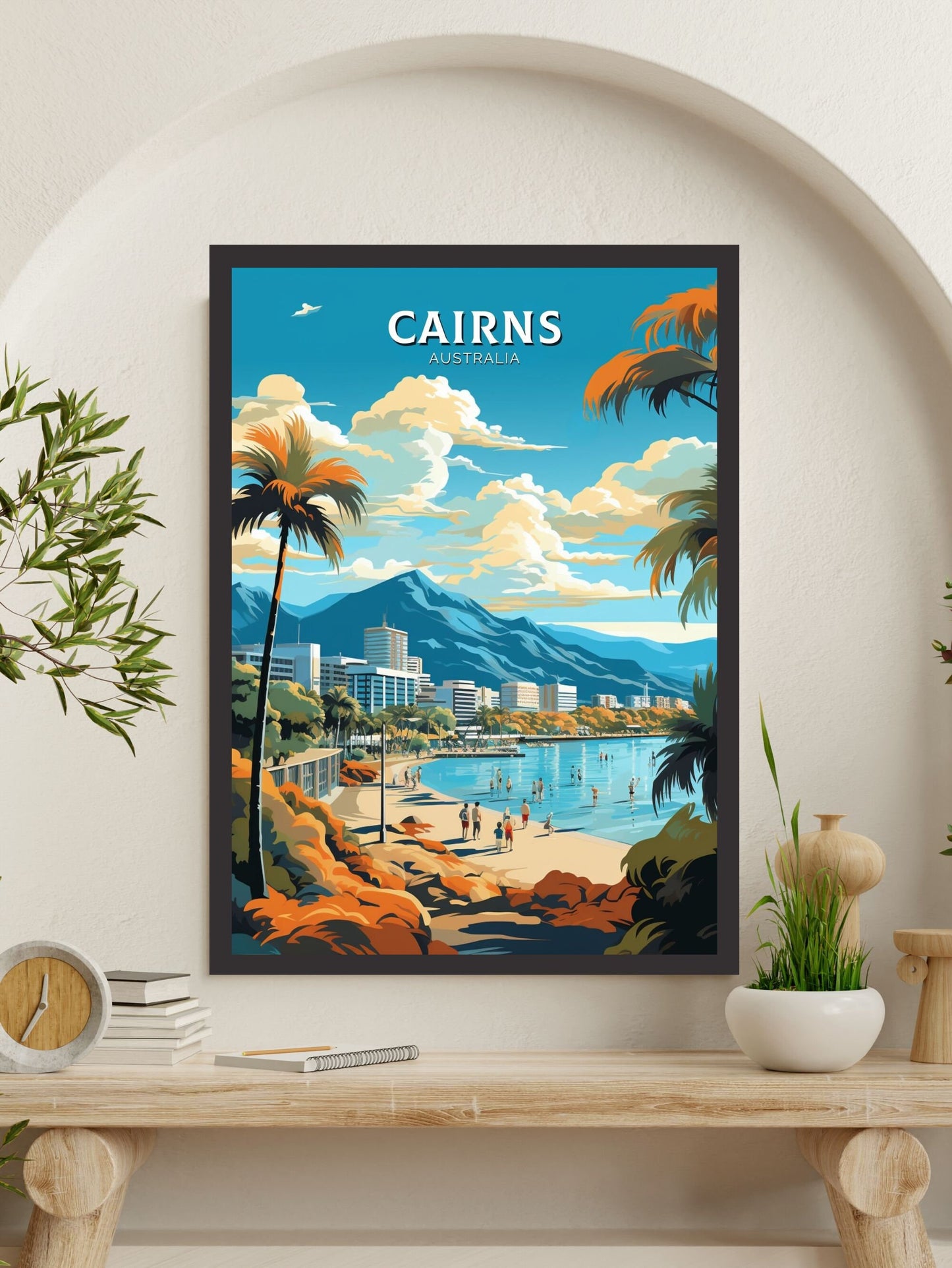 Cairns Travel Poster | Cairns Travel Print | Cairns Illustration | Australia Print | Australia Poster | Queensland Poster | ID 613