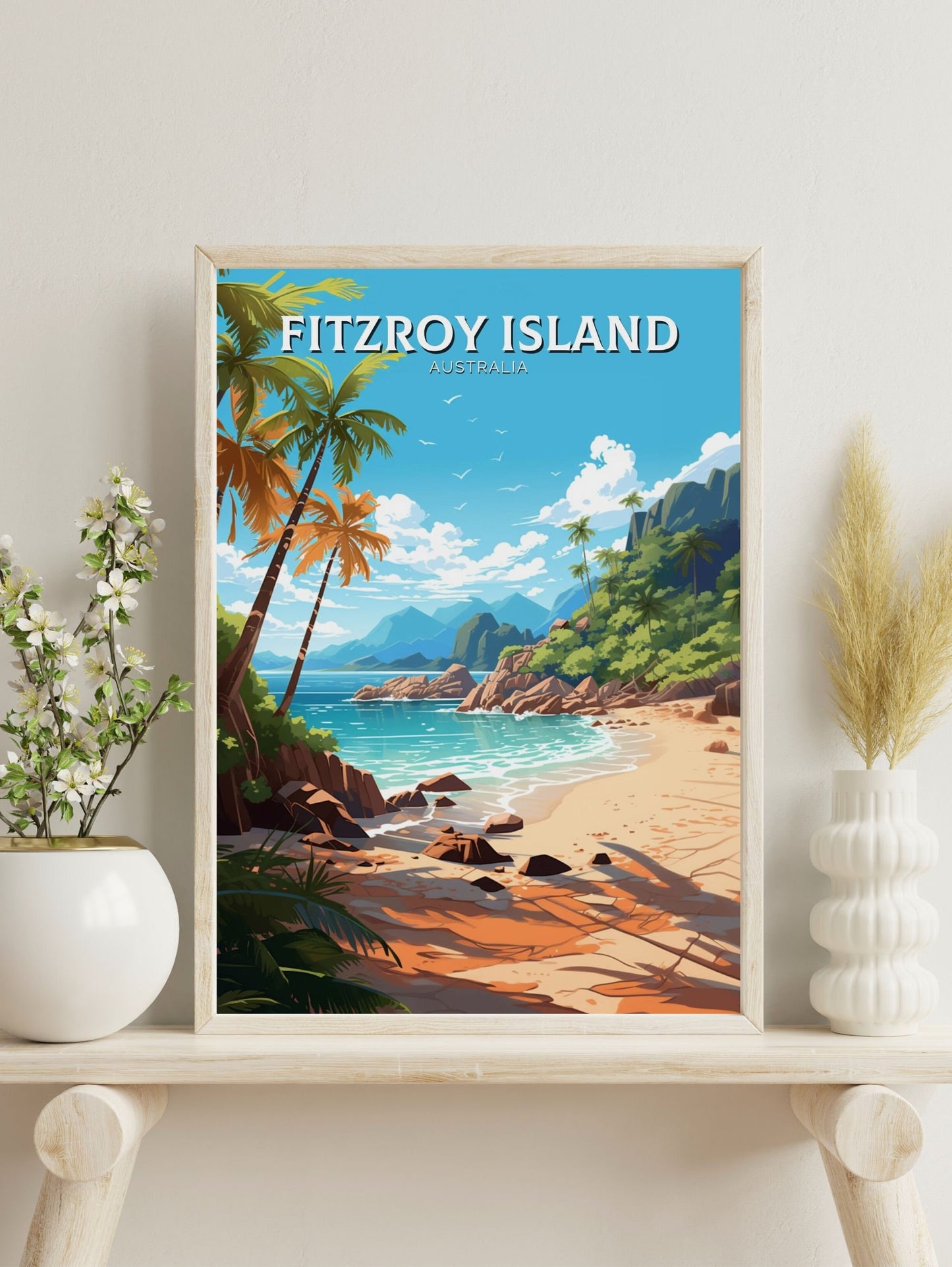 Fitzroy Travel Poster | Fitzroy Travel Print | Fitzroy Island Poster | Australia Print | Australia Poster | Queensland Poster | ID 614