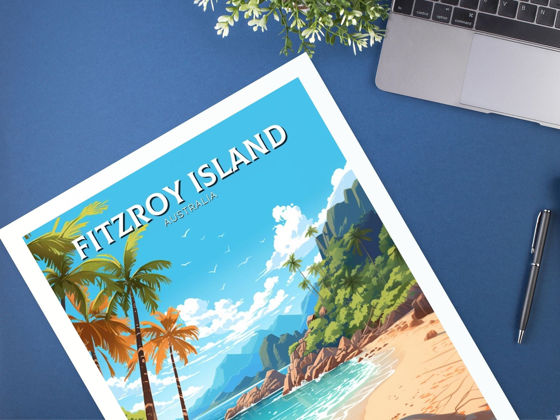 Fitzroy Travel Poster | Fitzroy Travel Print | Fitzroy Island Poster | Australia Print | Australia Poster | Queensland Poster | ID 614