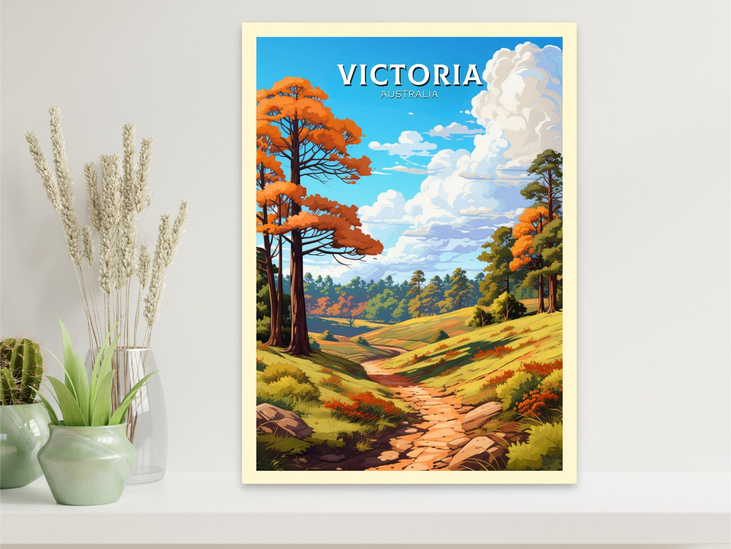 Victoria Australia Print | Victoria Poster | Victoria Illustration | Victoria Poster | Victoria Australia Wall Art | Victoria Print ID 610