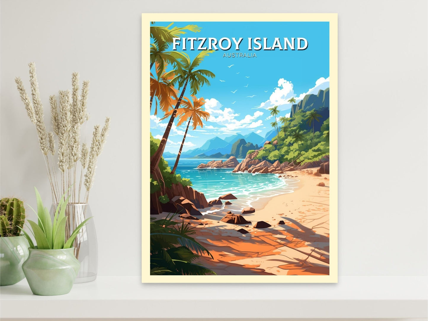 Fitzroy Travel Poster | Fitzroy Travel Print | Fitzroy Island Poster | Australia Print | Australia Poster | Queensland Poster | ID 614