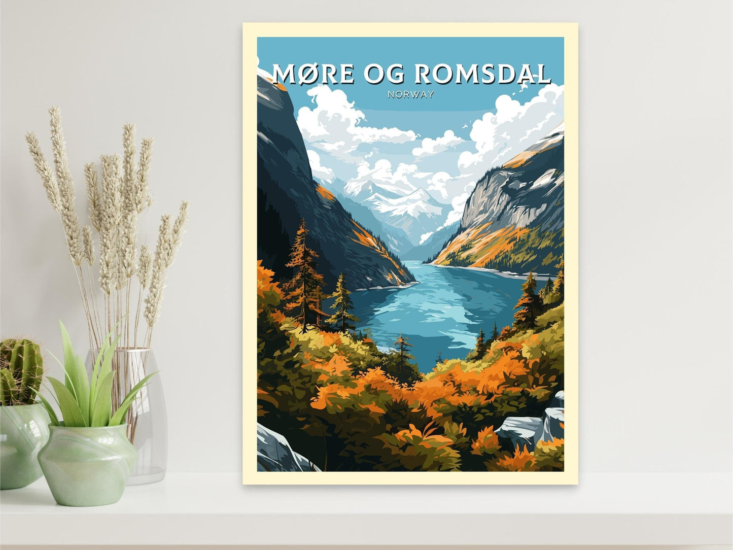 Møre og Romsdal Print | Møre og Romsdal Poster | Wall Art | Illustration | Travel Gift | Norway Print | Norway Art | Møre og Romsdal ID 576