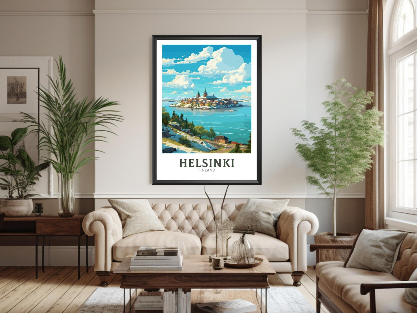 Helsinki Print | Helsinki Poster | Helsinki Art | Helsinki Travel Art | Helsinki Illustration | Finland Print | Suomenlinna fortress ID 579