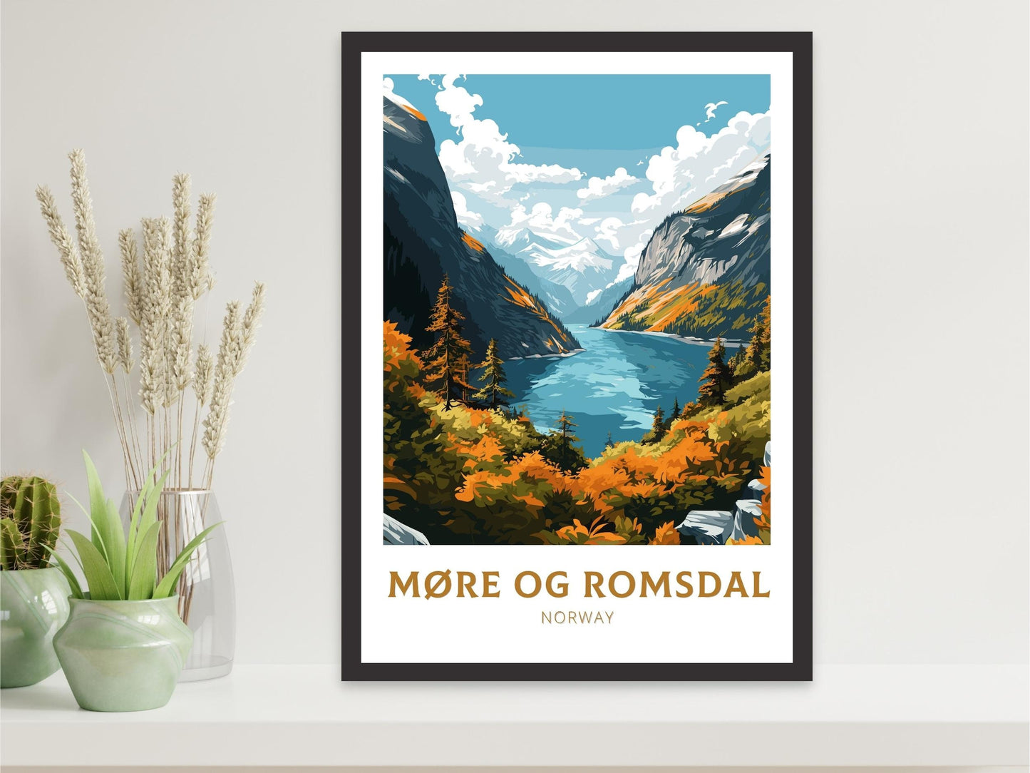 Møre og Romsdal Poster | Møre og Romsdal Print | Wall Art | Illustration | Travel Gift | Norway Print | Norway Art | Møre og Romsdal ID 577