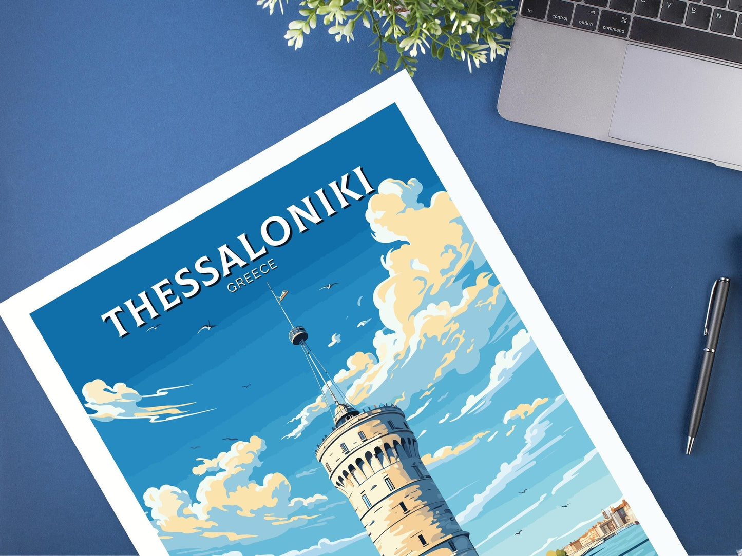 Thessaloniki Print | Thessaloniki Travel Poster | Illustration | Greece Print | Greece Home Décor | Thessaloniki Art | Greece poster ID 586