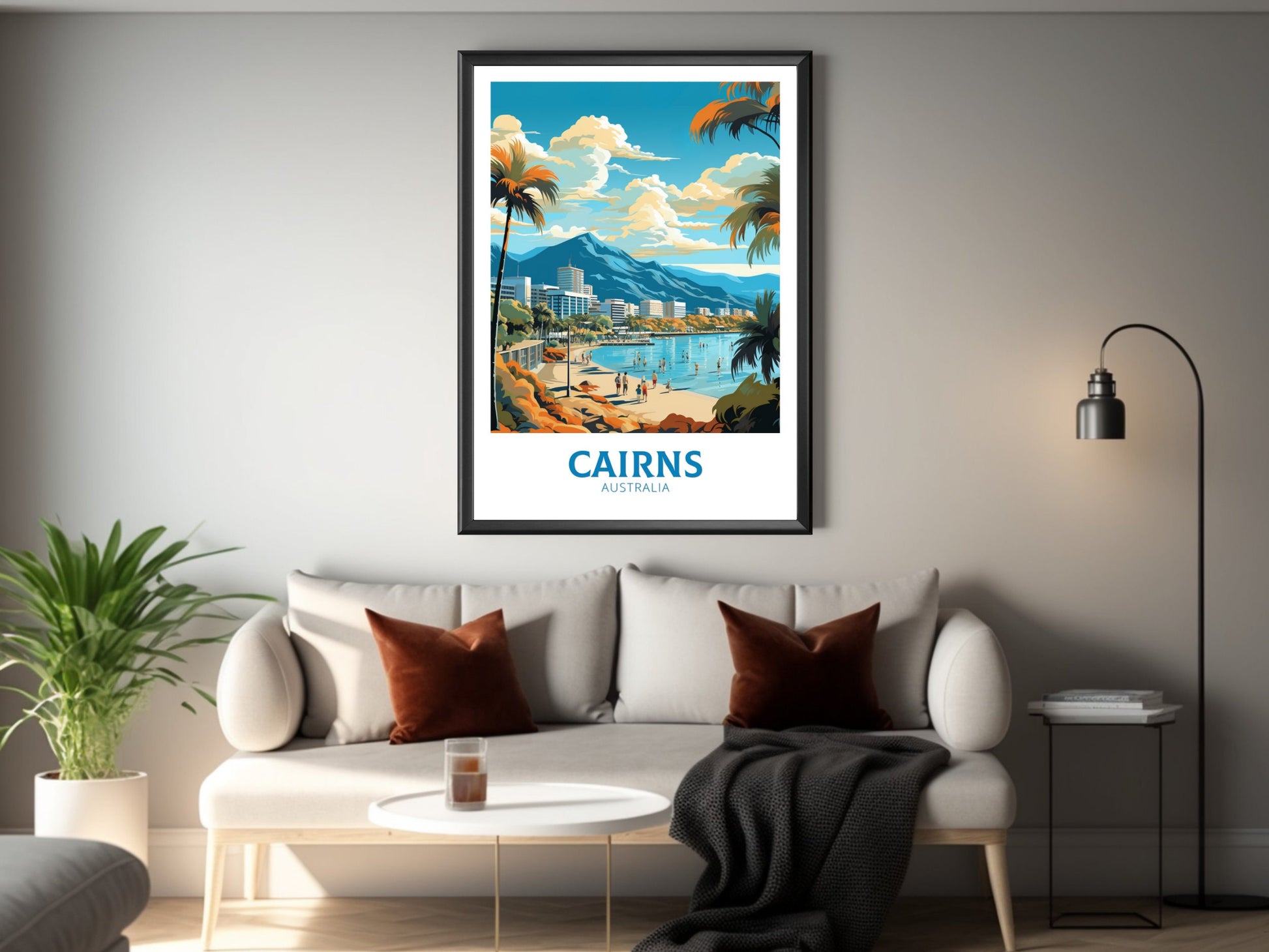 Cairns Travel Print | Cairns Travel Poster | Cairns Illustration | Australia Poster | Australia Print | Queensland Print | ID 617