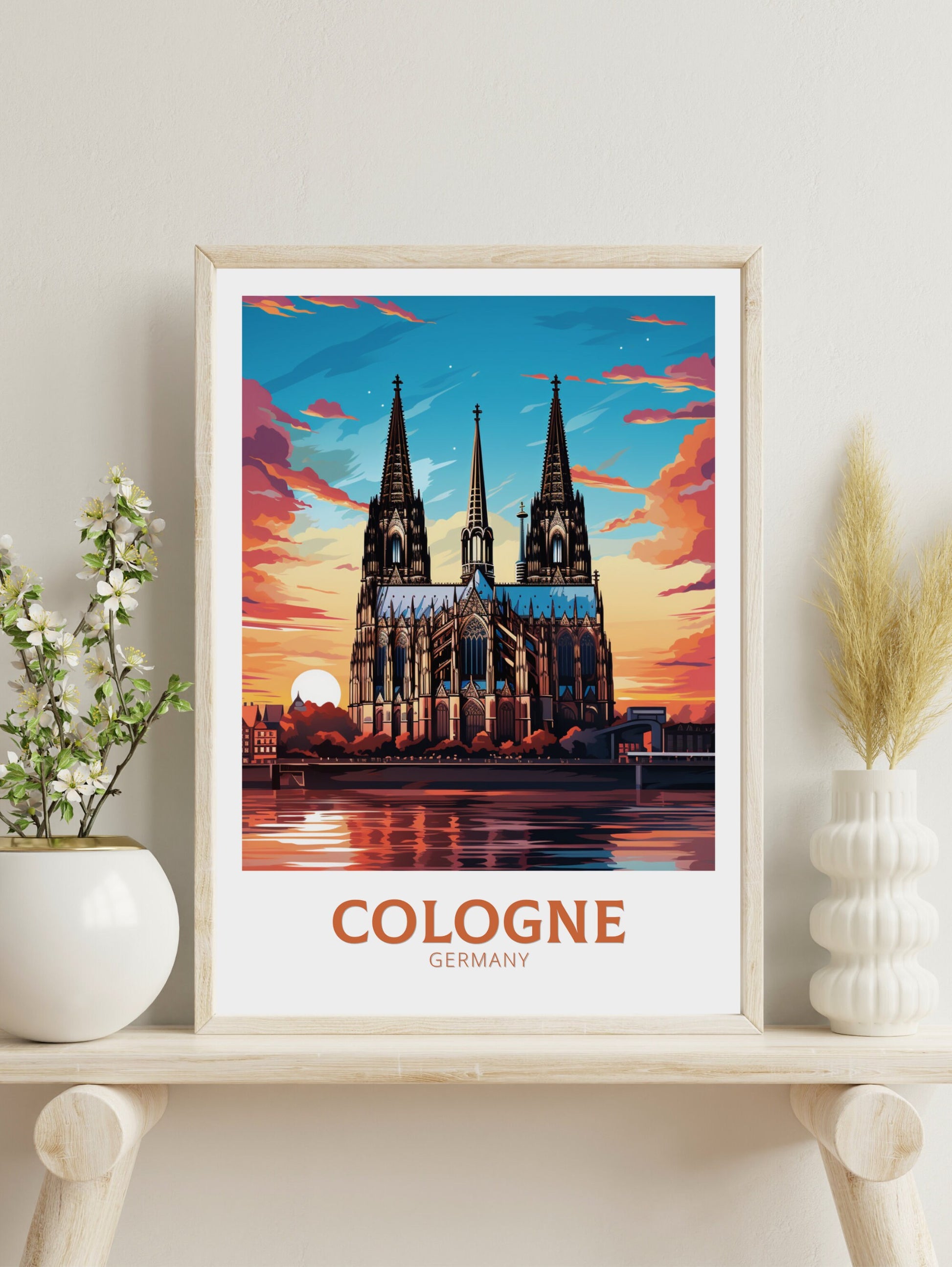 Cologne Print | Cologne Illustration | Cologne Wall Art | Cologne Poster | Cologne Print Design | Cologne Print | Cathedral Print ID 616