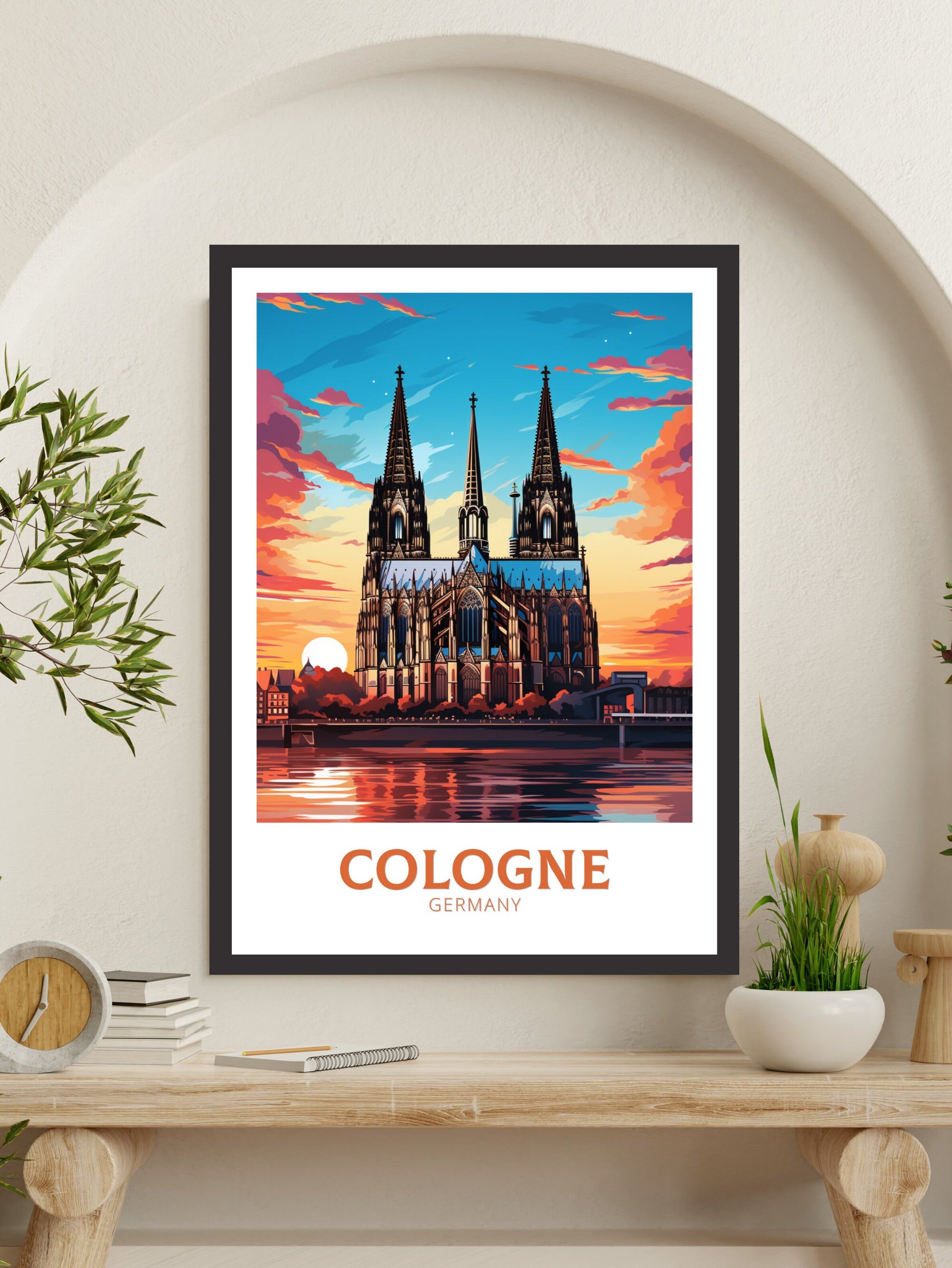 Cologne Print | Cologne Illustration | Cologne Wall Art | Cologne Poster | Cologne Print Design | Cologne Print | Cathedral Print ID 616