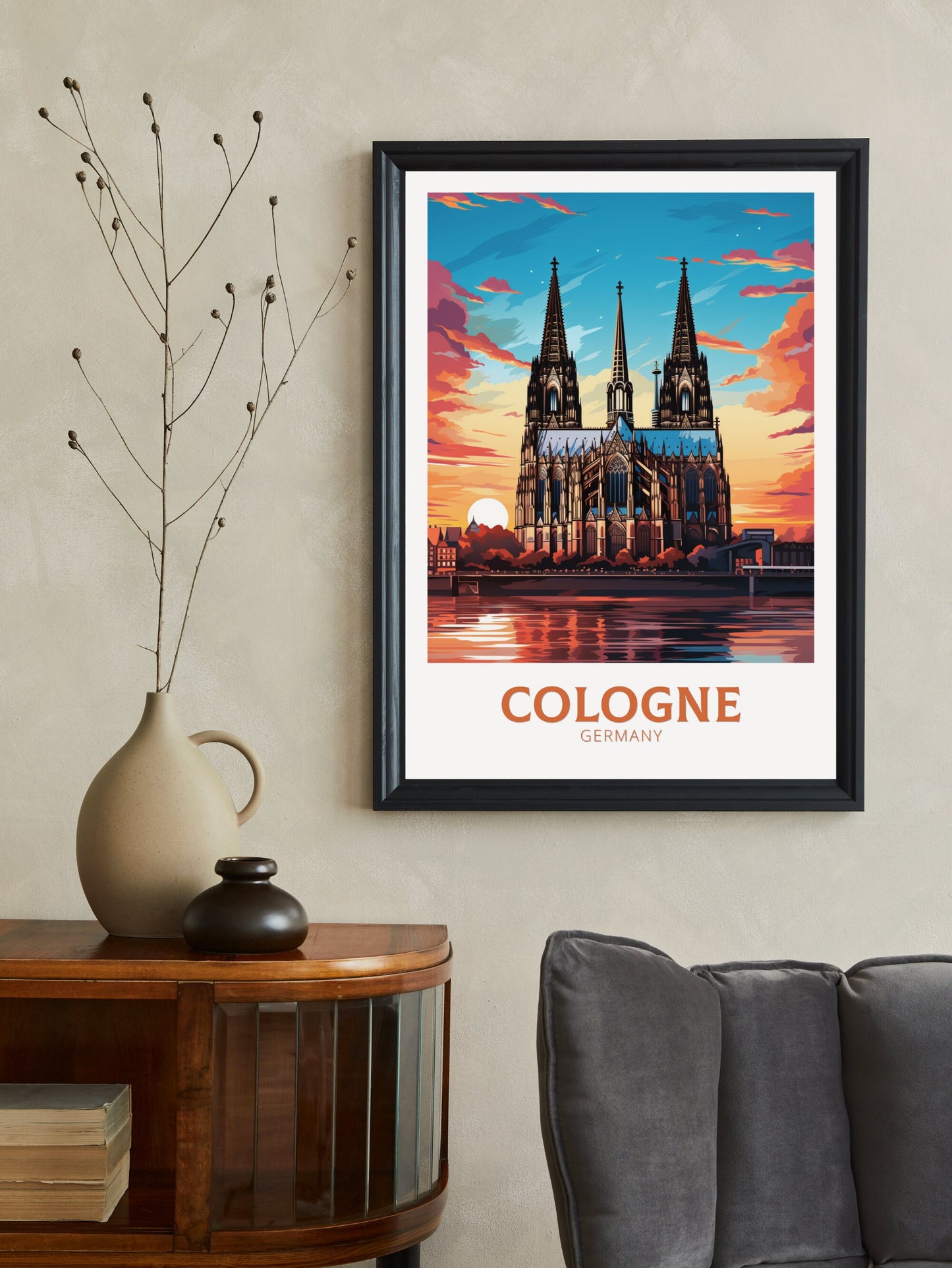 Cologne Print | Cologne Illustration | Cologne Wall Art | Cologne Poster | Cologne Print Design | Cologne Print | Cathedral Print ID 616