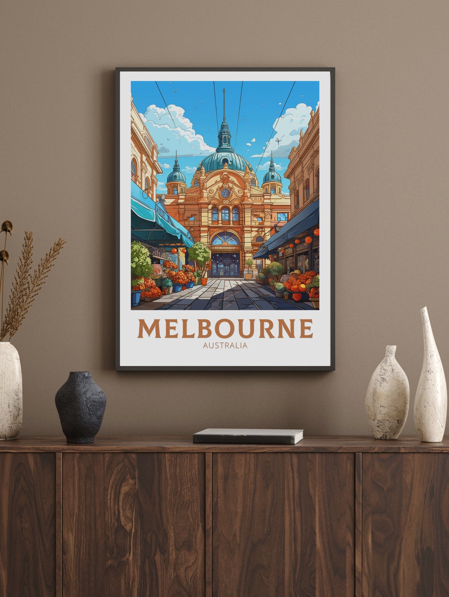 Melbourne Poster | Melbourne Illustration | Melbourne Station | Australia Poster | Australia Wall Art | Australia Print | ID 622