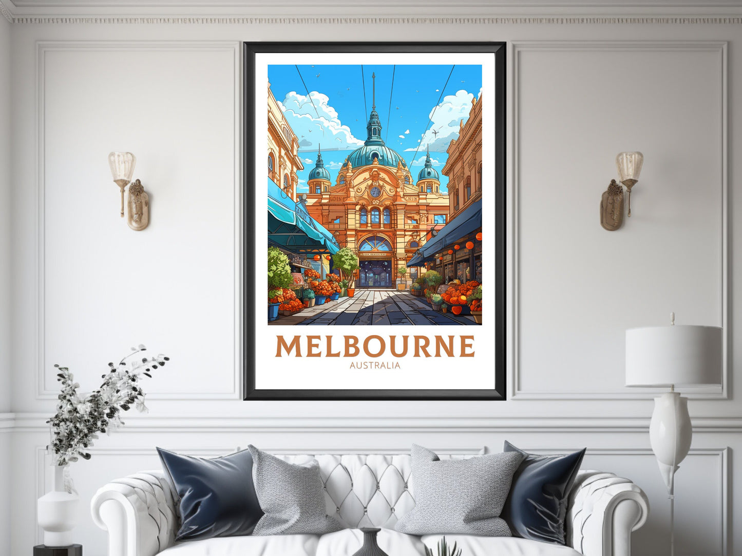 Melbourne Poster | Melbourne Illustration | Melbourne Station | Australia Poster | Australia Wall Art | Australia Print | ID 622