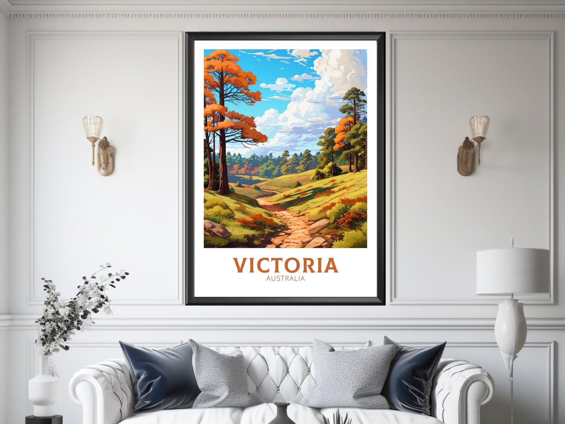 Victoria Australia Poster | Victoria Print | Victoria Illustration | Victoria Print | Victoria Australia Wall Art | Victoria Poster ID 623