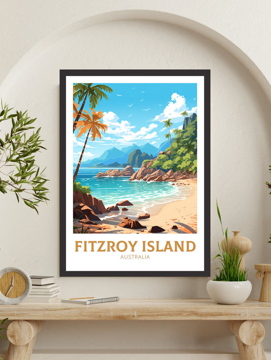 Fitzroy Travel Print | Fitzroy Travel Poster | Fitzroy Island Print | Australia Poster | Australia Print | Queensland Print | ID 625