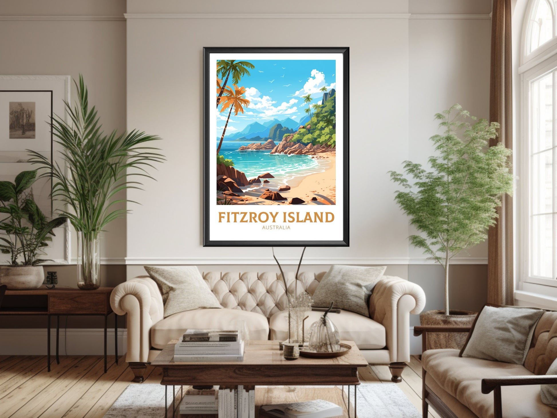 Fitzroy Travel Print | Fitzroy Travel Poster | Fitzroy Island Print | Australia Poster | Australia Print | Queensland Print | ID 625