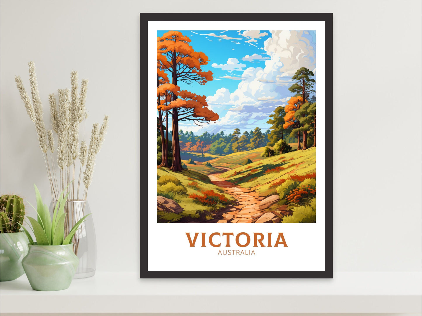 Victoria Australia Poster | Victoria Print | Victoria Illustration | Victoria Print | Victoria Australia Wall Art | Victoria Poster ID 623