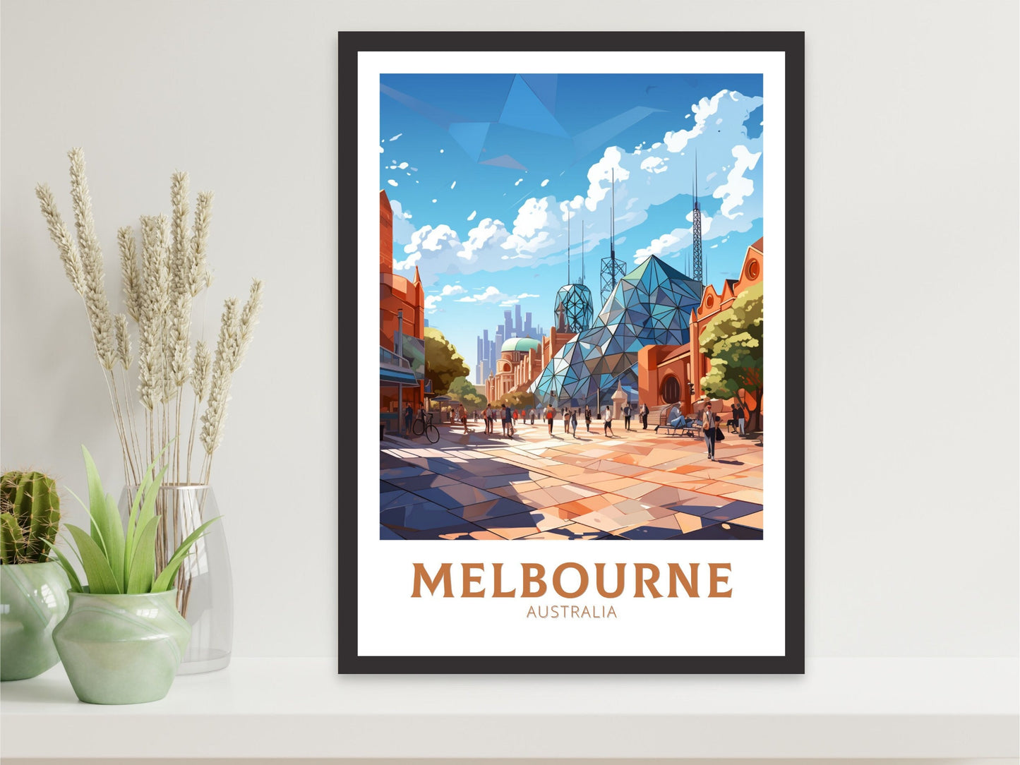 Melbourne Print | Melbourne Illustration | Melbourne Station | Australia Print | Australia Wall Art | Australia Poster | ID 621