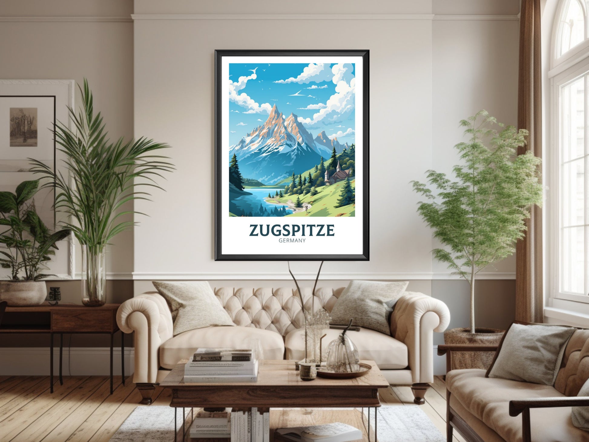 Zugspitze Print | Zugspitze Illustration | Zugspitze Wall Art | Zugspitze Poster | Germany Print Design | Zugspitze Print | ID 918