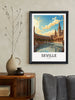 Seville Travel Poster | Seville Illustration | Seville Wall Art | Spain Poster | Seville Poster Design | Seville Spain Painting | ID 626