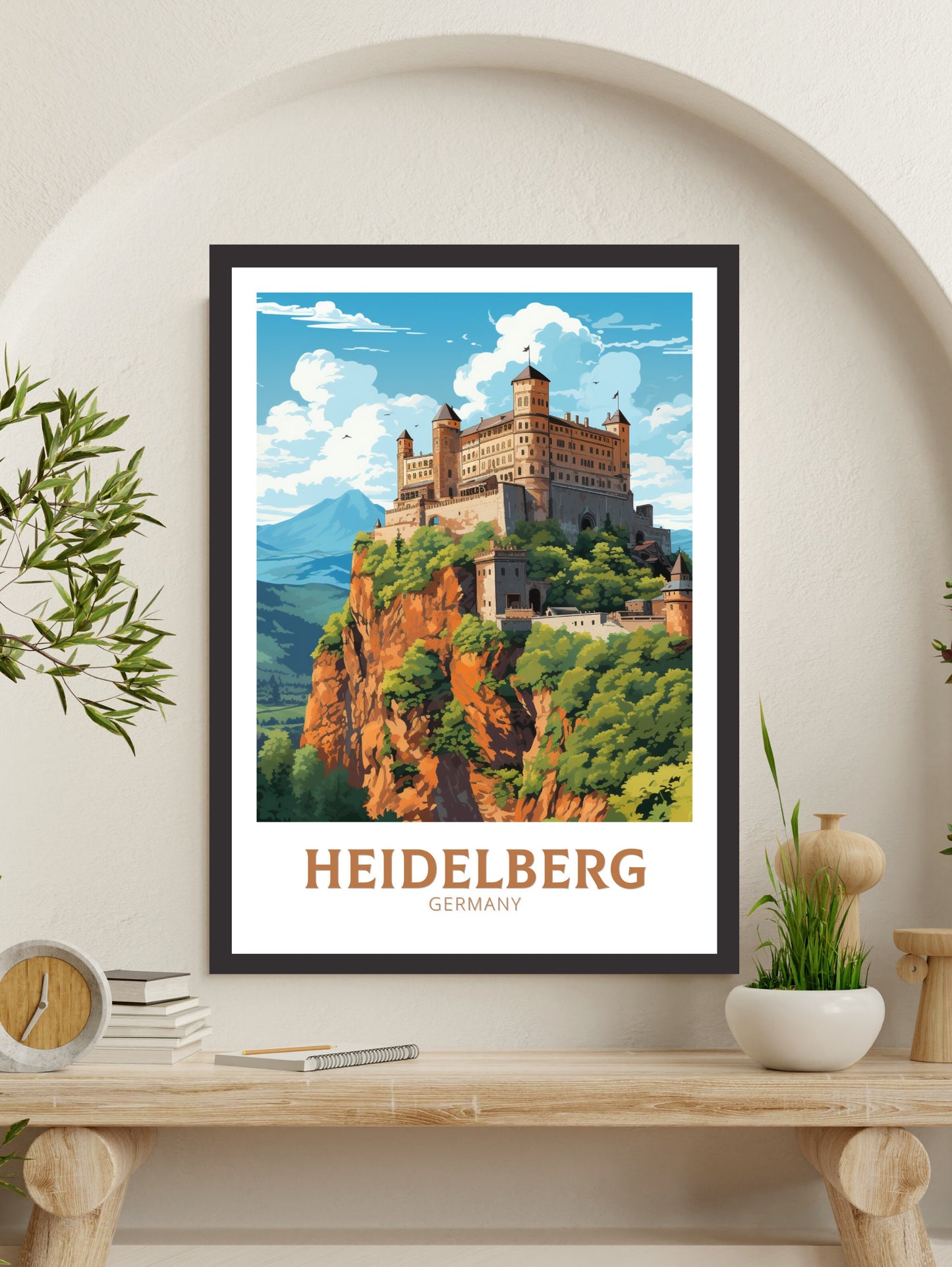 Heidelberg Print | Heidelberg Illustration | Heidelberg Wall Art | Heidelberg Poster | Germany Print Design | Heidelberg Print | ID 629