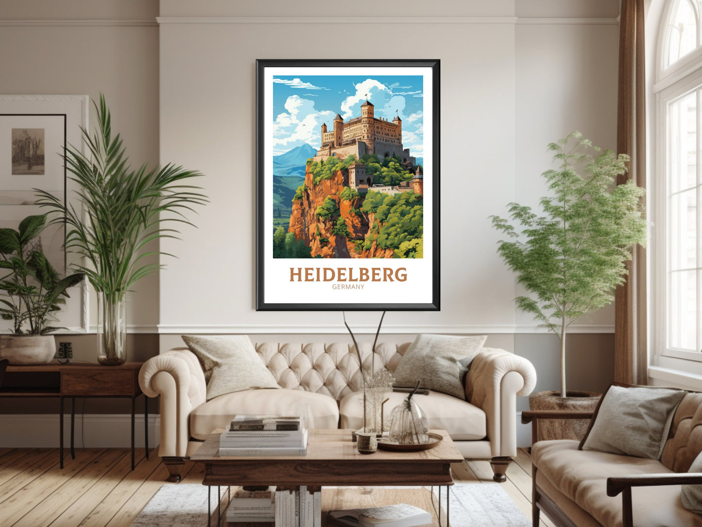 Heidelberg Print | Heidelberg Illustration | Heidelberg Wall Art | Heidelberg Poster | Germany Print Design | Heidelberg Print | ID 629