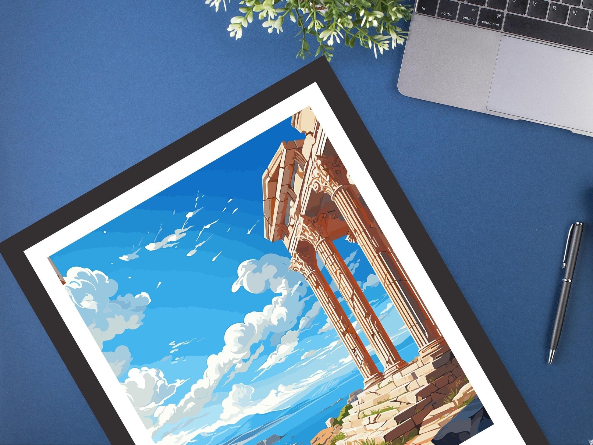 Cyclades Travel Poster | Cyclades Print | Illustration | Greece Print | Greece Home Décor | Cyclades Art | Epidaurus Theatre ID 593