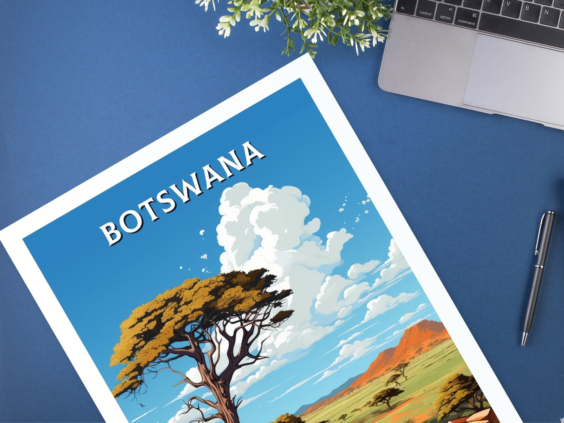 Botswana Travel Print | Botswana Illustration | Botswana Wall Art | Africa Print | Botswana Decor | Botswana Poster | Tsodilo Hills | ID 630