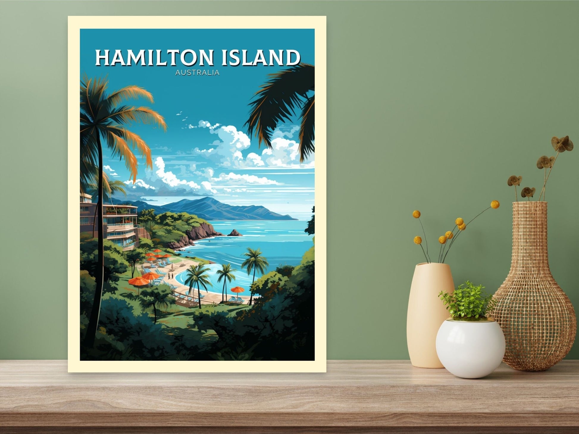 Hamilton Island Poster | Hamilton Island Travel Print | Australia Print | Australia Poster | Queensland Poster | Island Print | ID 632